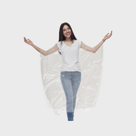Capes plastiques blanches 17 microns 110cm x 130cm - Lot de 30 Capes plastiques blanches 17 microns 110cm x 130cm - Lot de 30