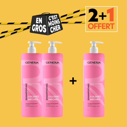 2+1 OFFERT Shampooing Colorés Méchés 1L 2+1 OFFERT Shampooing Colorés Méchés 1L