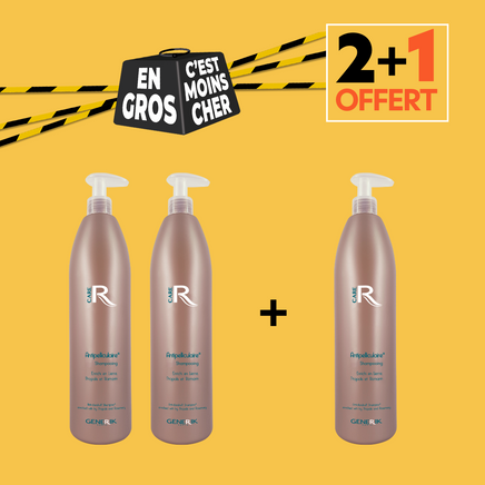 2+1 OFFERT Shampooing Antipelliculaire - effet gommage - 1000ml 2+1 OFFERT Shampooing Antipelliculaire - effet gommage - 1000ml