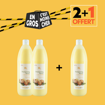 2+1 OFFERT Shampooing Nutritif - enrichi au lait de Karité - 1000ml 2+1 OFFERT Shampooing Nutritif - enrichi au lait de Karité - 1000ml