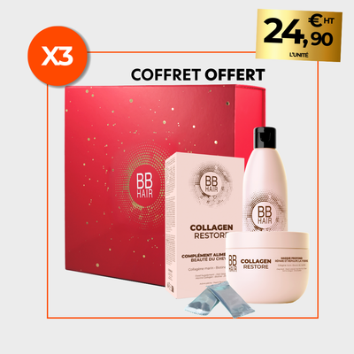 3X COFFRET NOEL BBHAIR -  COLLAGEN RESTORE