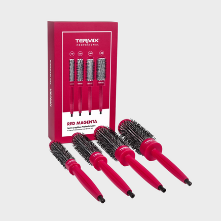 Coffret de 4 Brosses Thermiques Professionnelles RED MAGENTA – Termix