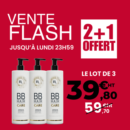 2+1 OFFERT - Shampooing Soin Keratin Care BBHair - 1 L