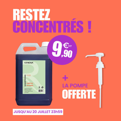 Shampooing Concentré - Parfum Amande - 5 Litres + Pompe OFFERTE