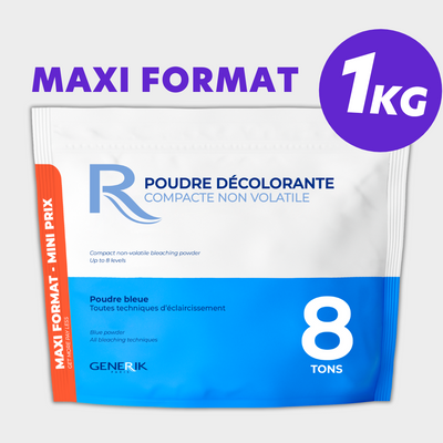 Poudre Décolorante Professionnelle Bleue 8 TONS – 1KG