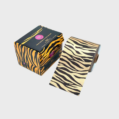 Goud en zwart Zebra aluminium rol 12 cm x 100 m – 15 micron